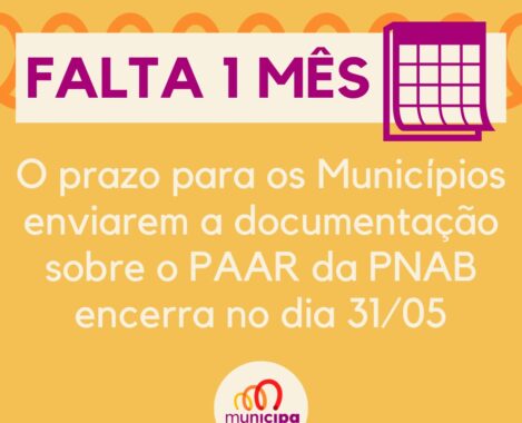 AMA orienta sobre prazo para prestação de contas do PNAB 